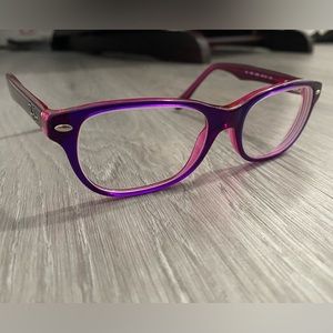 Ray-Ban Purple Girl Frames RB1555 3666 Polished Violet On Fuxia Fluo